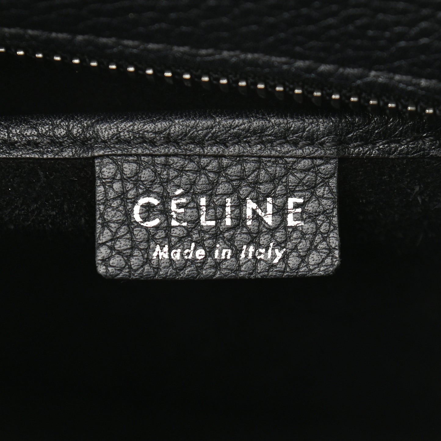Drummed Calfskin Nano Luggage Black