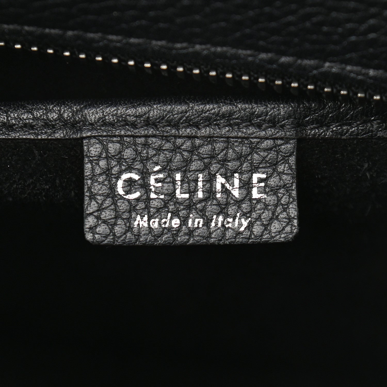Celine Drummed Calfskin Nano Luggage Black 6 of 10