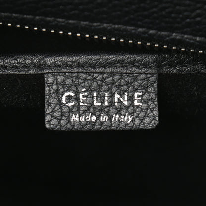 Celine Drummed Calfskin Nano Luggage Black 6 of 10