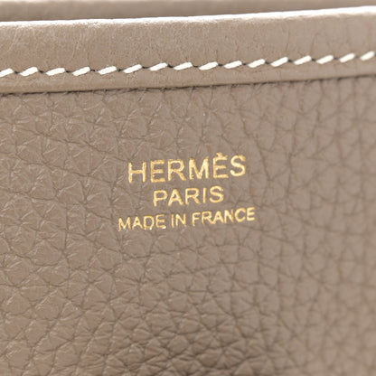 Hermes Taurillon Clemence Evelyne III PM Etoupe 5 of 11