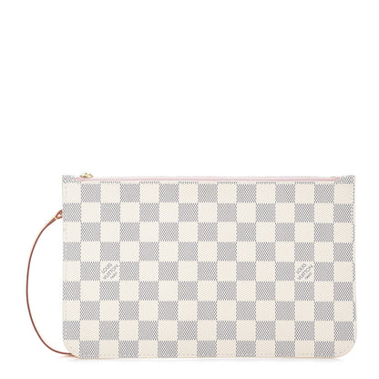 Louis Vuitton Damier Azur Neverfull MM GM Pochette Rose Ballerine 1 of 8