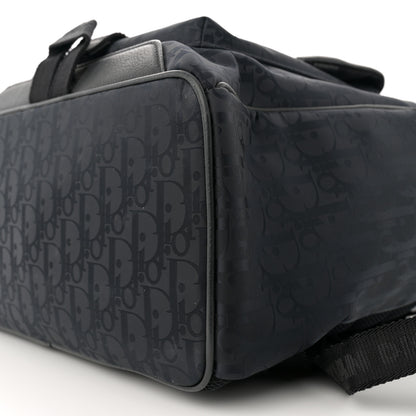 Christian Dior Grained Calfskin Nylon Oblique Explorer Backpack Black 10 of 14
