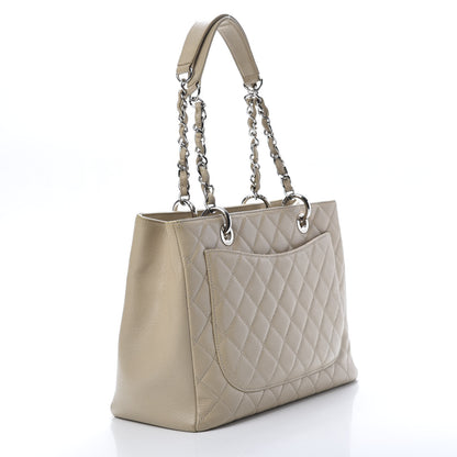 Chanel Caviar Quilted Grand Shopping Tote GST Beige Clair 2 of 12
