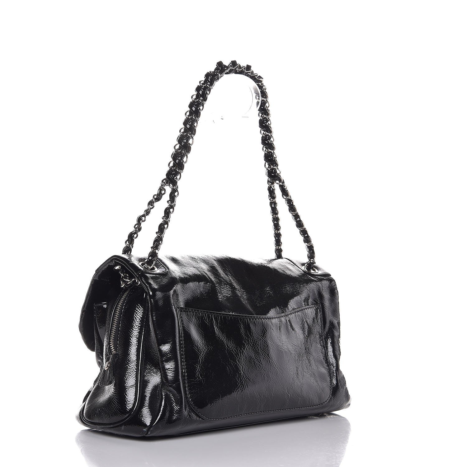 Chanel Patent Large Luxe Ligne Flap Black 3 of 7