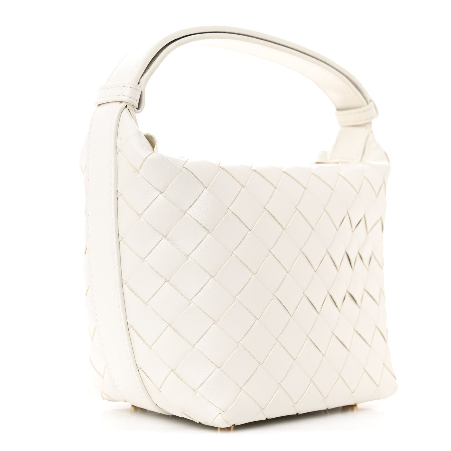Calfskin Nappa Intrecciato Candy Wallace White