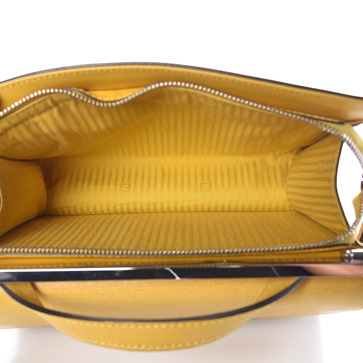 Fendi Vitello Elite Flamingo Mini Demi Jour Shoulder Bag Mustard 5 of 9
