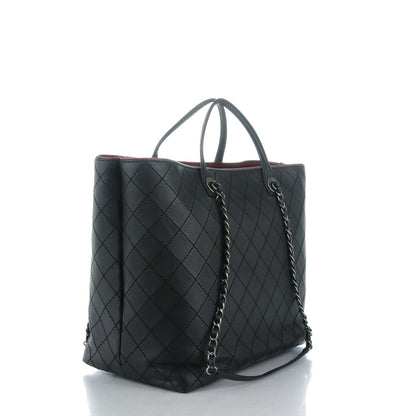 Chanel Calfskin Stitched Large Shopping Tote Black 3 of 7