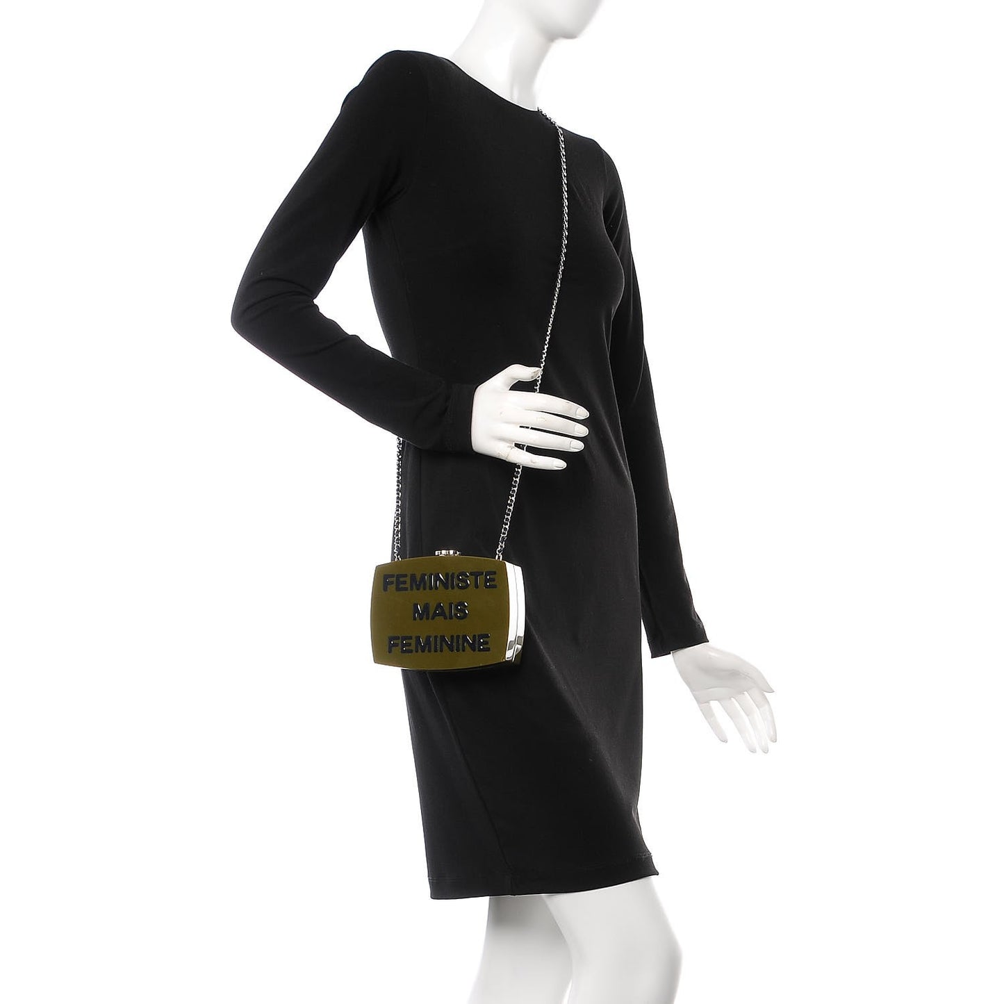 Acryllic Feministe Maize Feminine Box Clutch