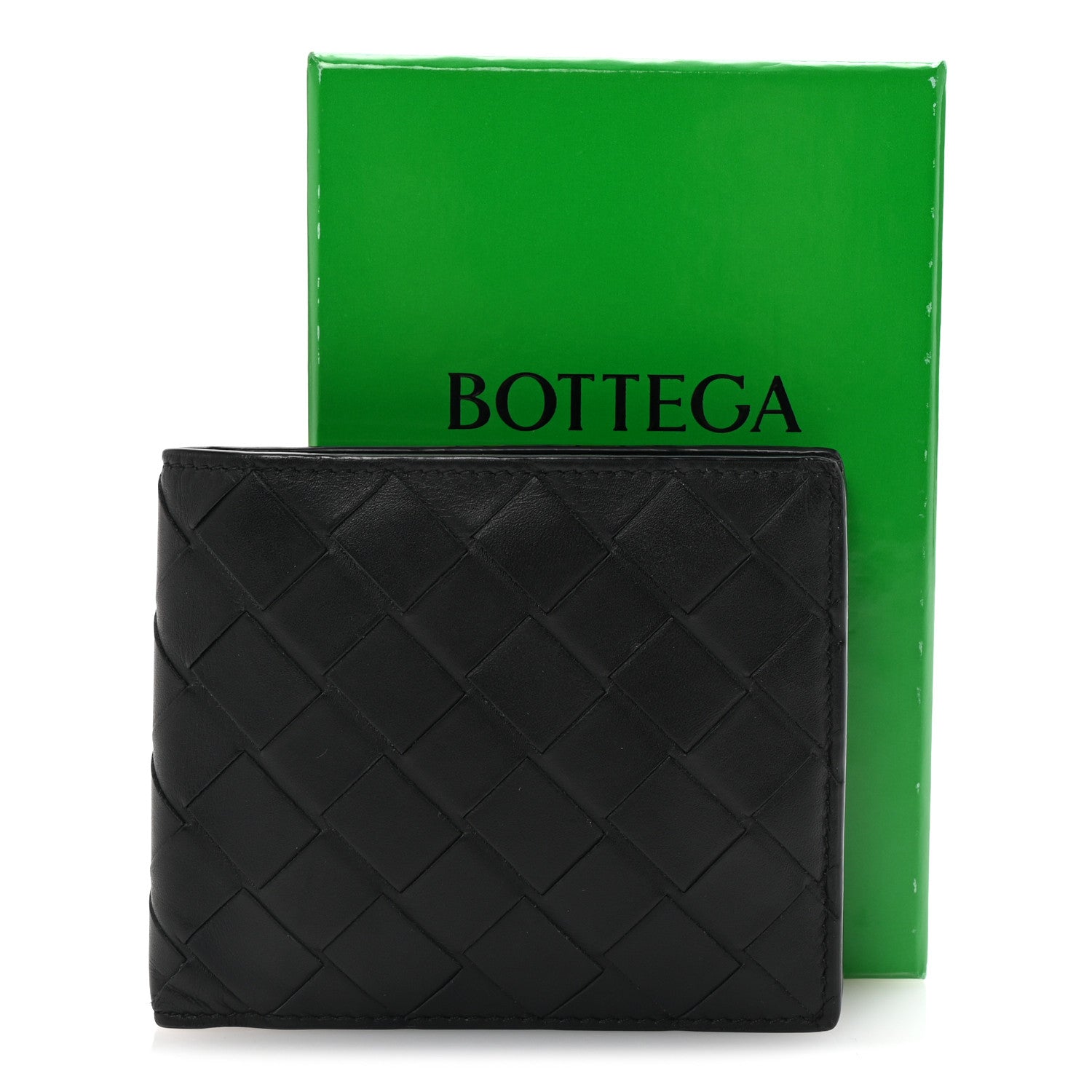 Bottega Veneta Nappa Maxi Intrecciato Bi-Fold Wallet Black 7 of 7