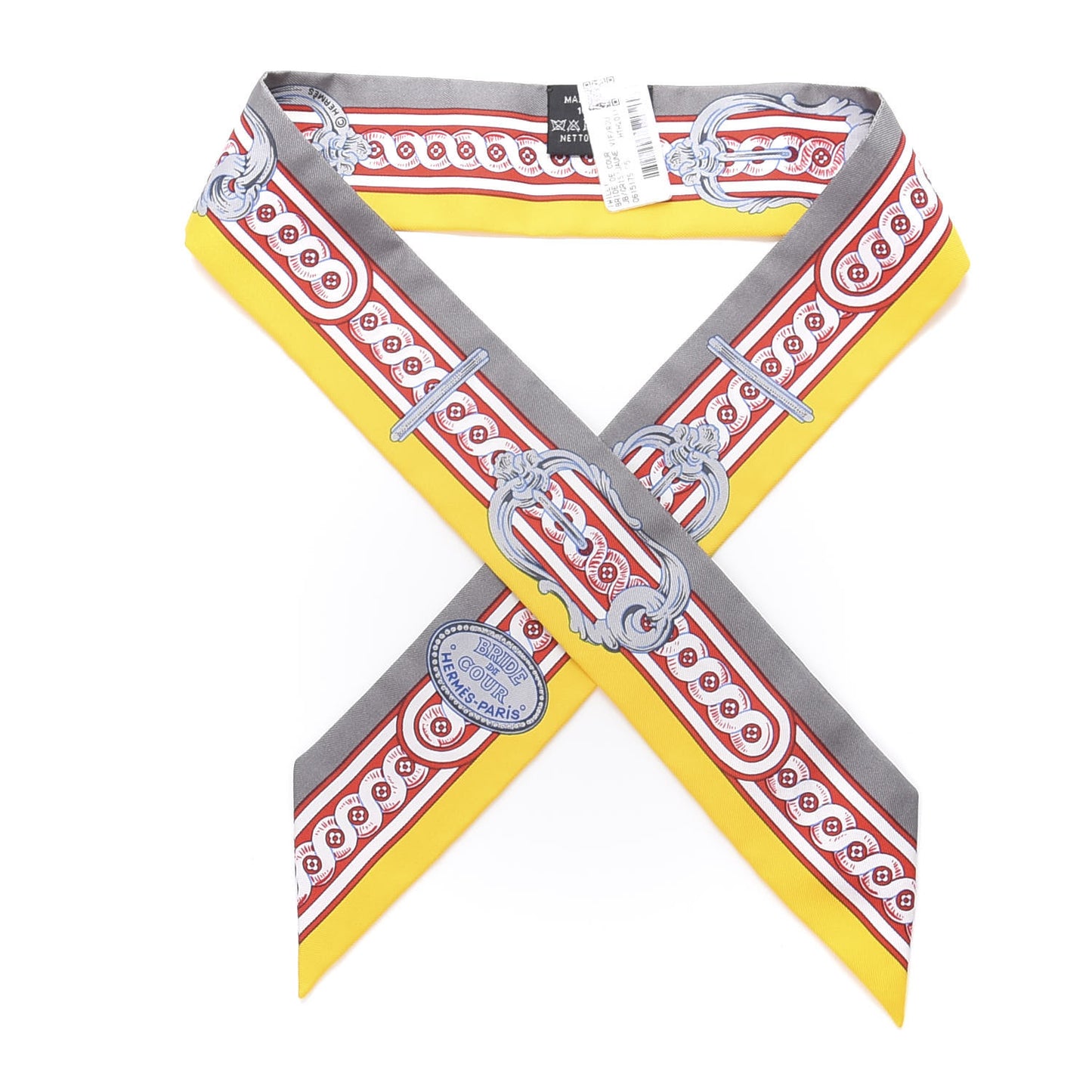 Silk Bride De Cour Twilly Gris Jaune Vif Rouge