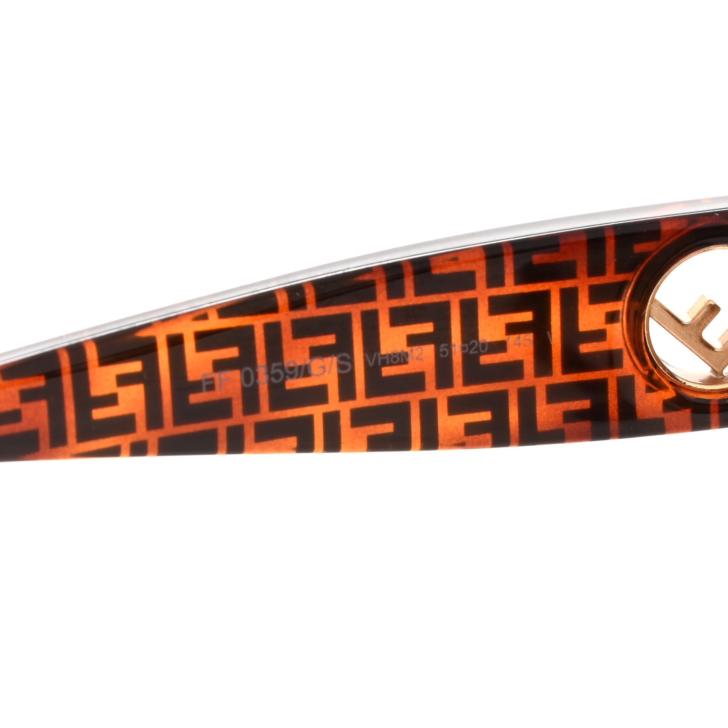 Fendi Acetate F is Fendi FF Sunglasses 0359/S Tortoise Camouflage 6 of 7