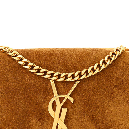 Saint Laurent Suede Small Classic Monogram Kate Tassel Satchel Light Ochre 8 of 10