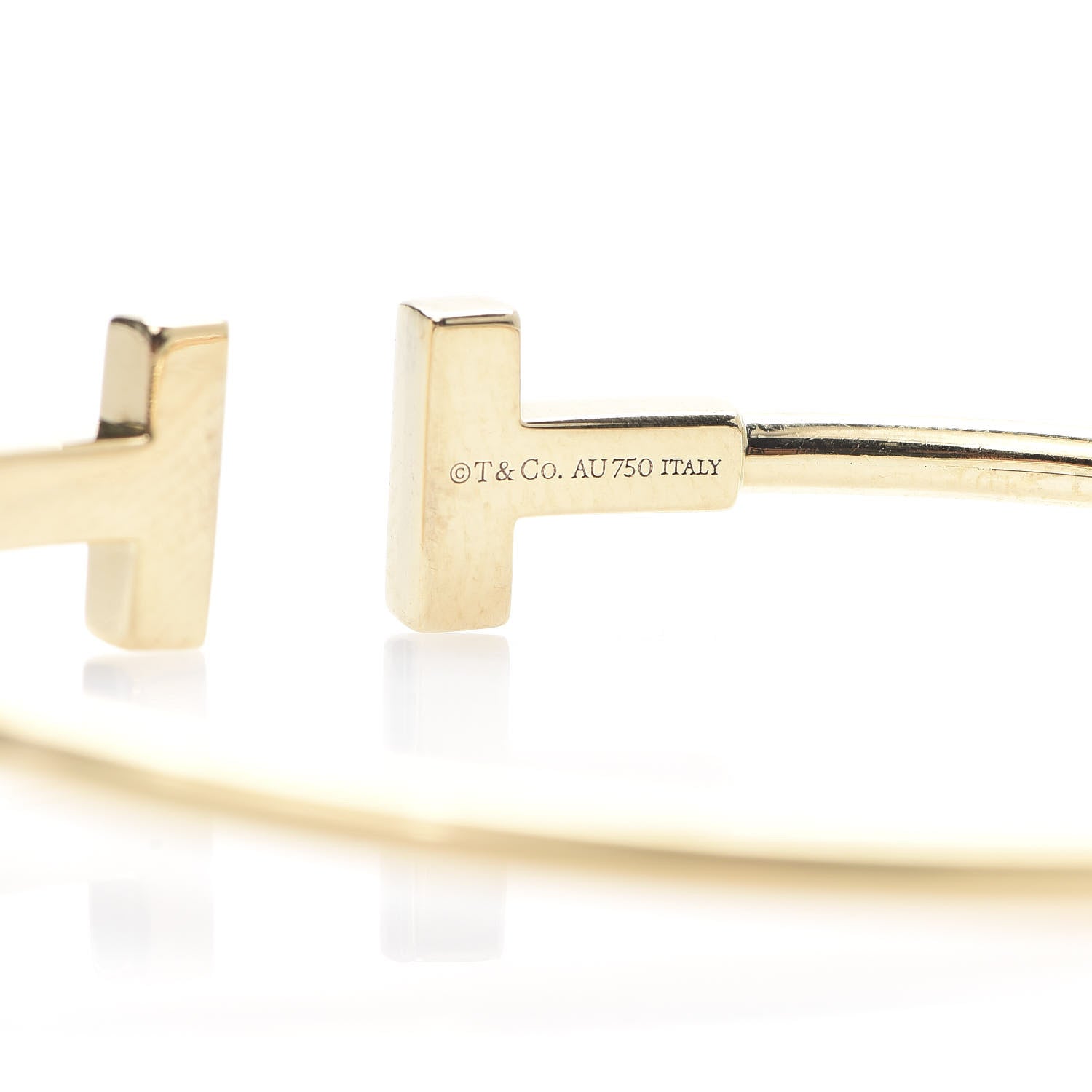 Tiffany 18K Yellow Gold T Wire Bracelet 4 of 4