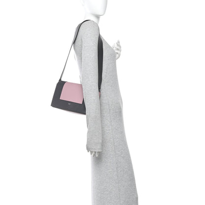 Celine Shiny Smooth Calfskin Medium Frame Shoulder Bag Liquorice Antique Rose 2 of 9