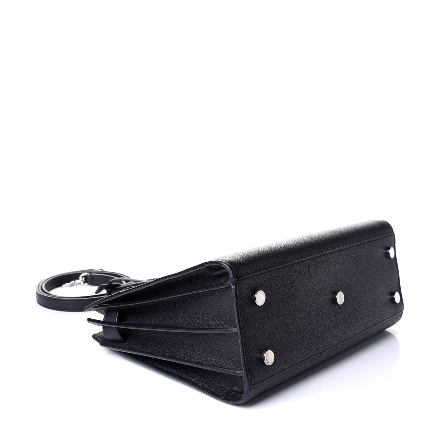 Grained Calfskin Baby Sac De Jour Black