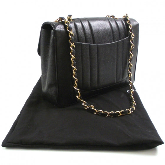 Chanel Vintage Caviar Mademoiselle JUMBO Flap Black 3 of 12