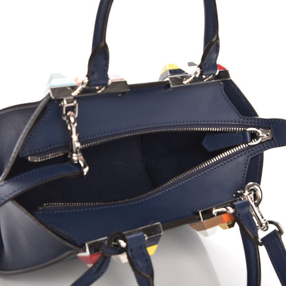 Fendi Vitello Dolce Studded Mini 3Jours Tote Blueberry Multicolor 6 of 8