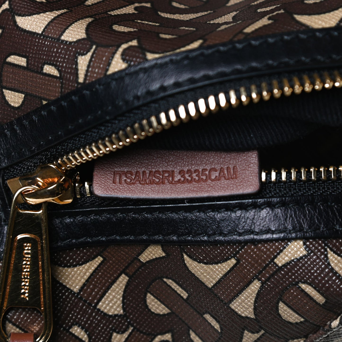 E-Canvas Monogram Stripe Medium Sonny Bum Bag Bridle Brown