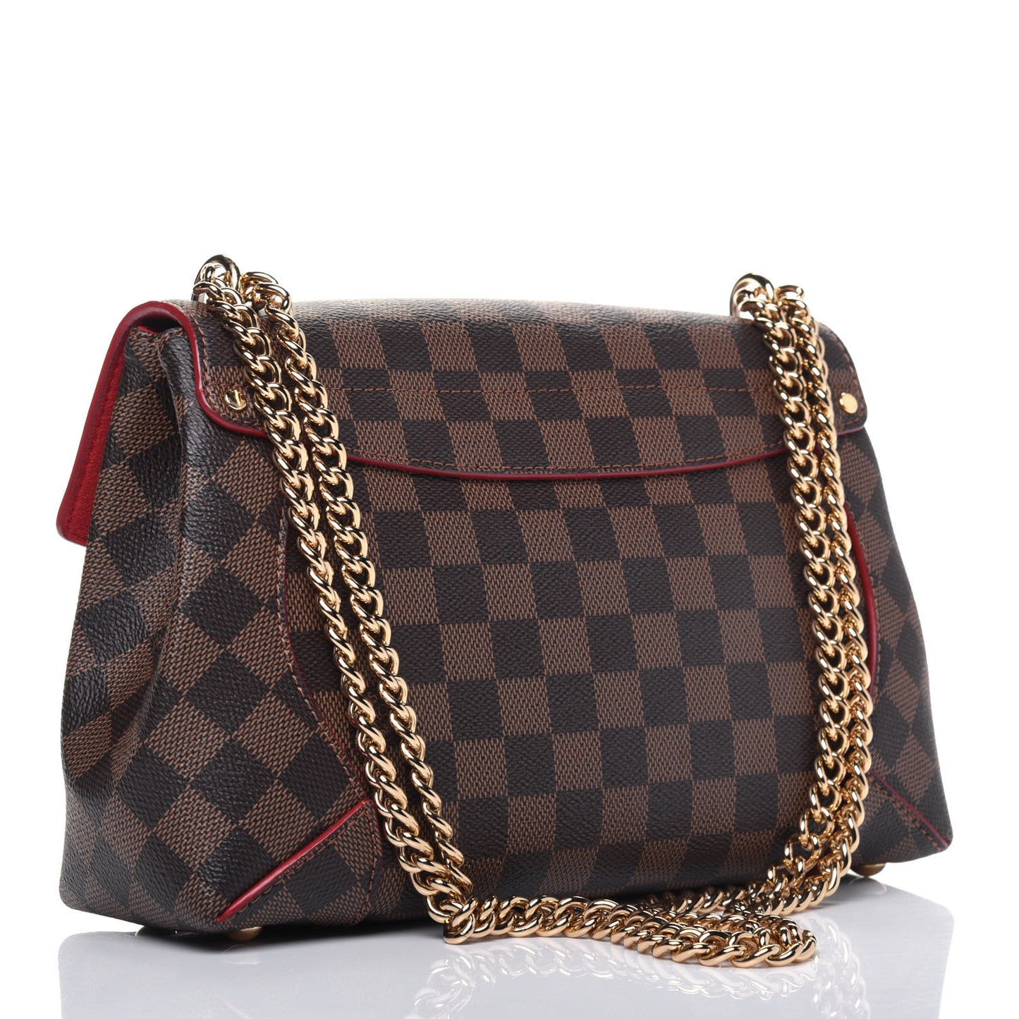 Damier Ebene Caissa Clutch Cherry
