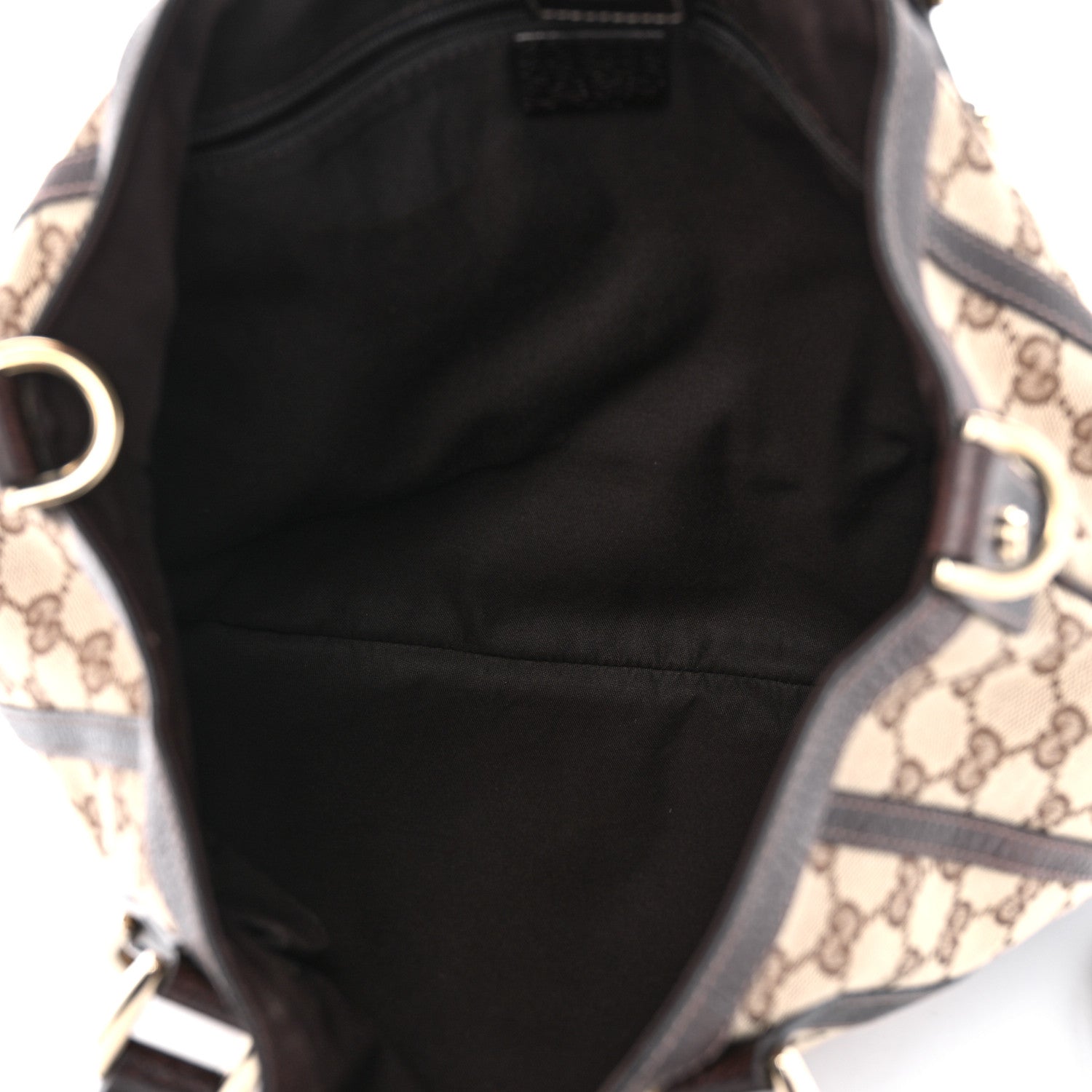 Gucci Monogram Medium Abbey Convertible Tote Dark Brown 5 of 10