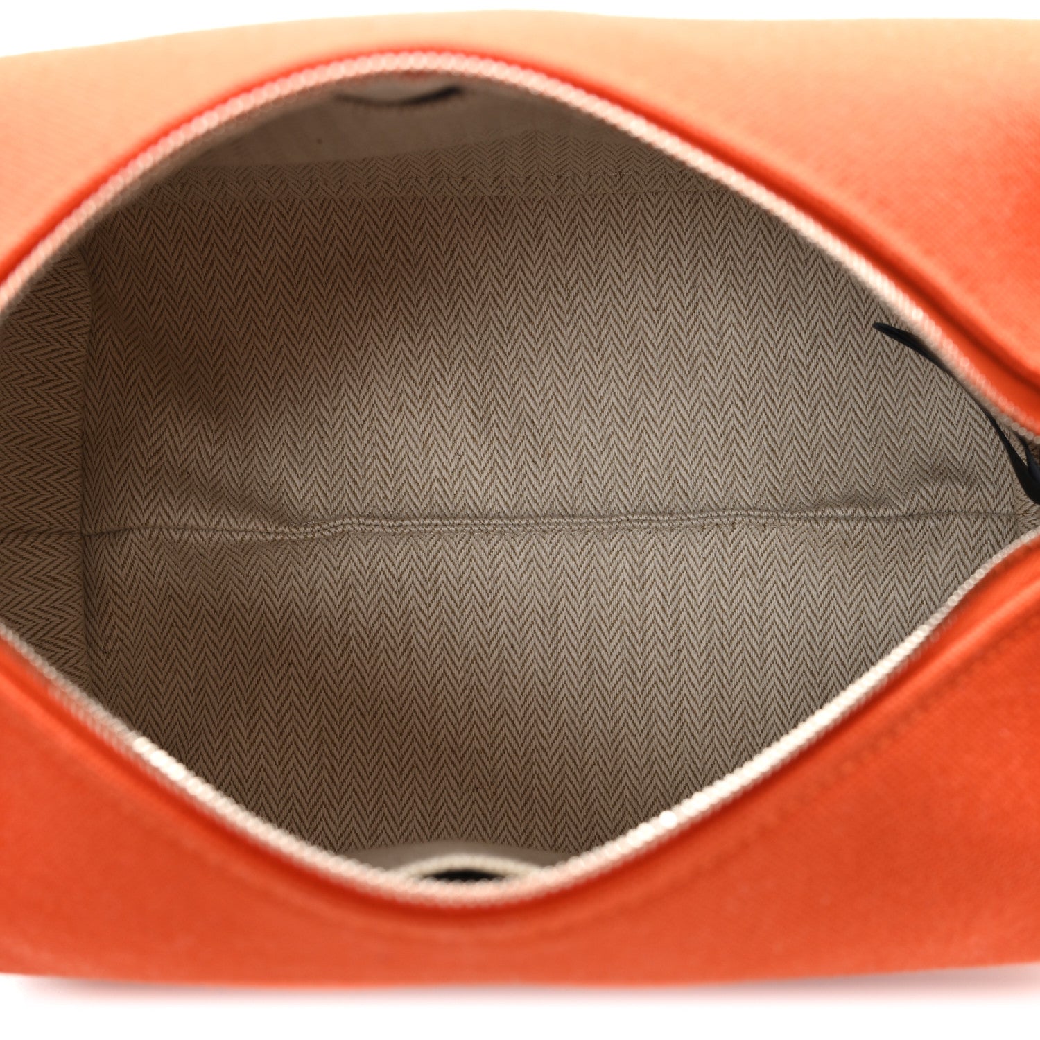 Hermes Canvas Small Bride-A-Brac Pouch Orange Burgundy 5 of 6
