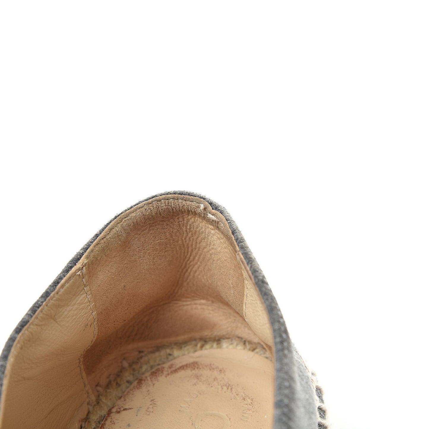 Striated Suede Espadrilles 41 Dark Grey