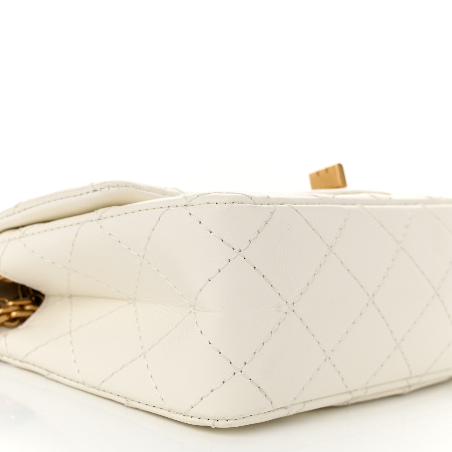 Chanel Aged Calfskin Quilted 2.55 Reissue Mini Flap White 9 of 10
