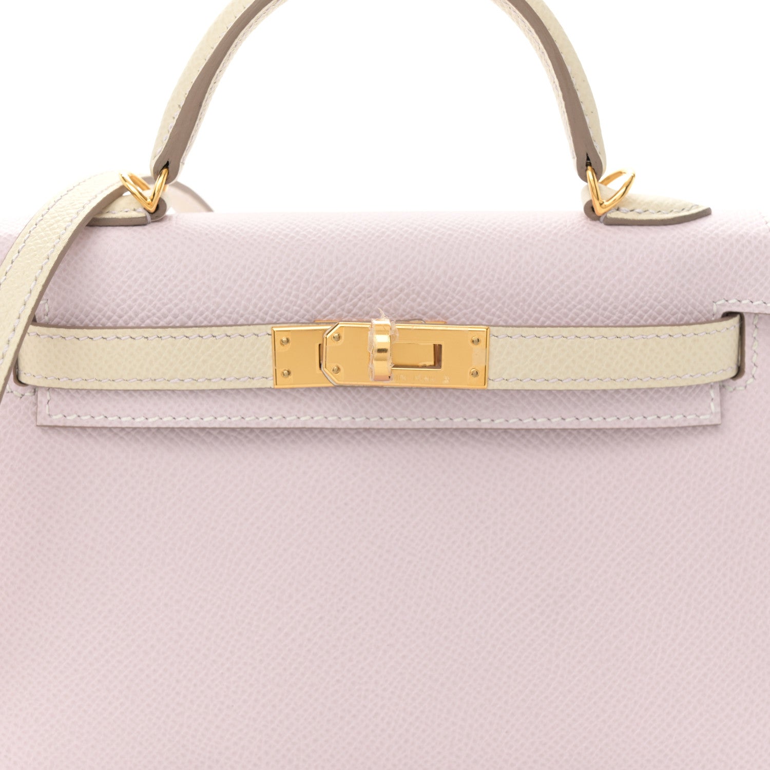 Hermes Epsom Horseshoe Mini Kelly Sellier 20 Mauve Pale Craie 8 of 11