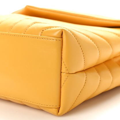 Saint Laurent Calfskin Y Quilted Monogram Small Loulou Chain Satchel Cheddar 8 of 8