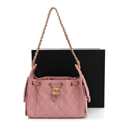 Chanel Caviar Quilted Mini Chanel 25 Handbag Pink 11 of 11