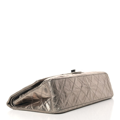 Chanel Metallic Aged Calfskin Quilted 2.55 Reissue 228 Flap Pewter 4 of 12