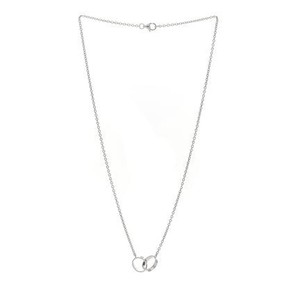 Cartier 18K White Gold Interlocking LOVE Necklace 3 of 5