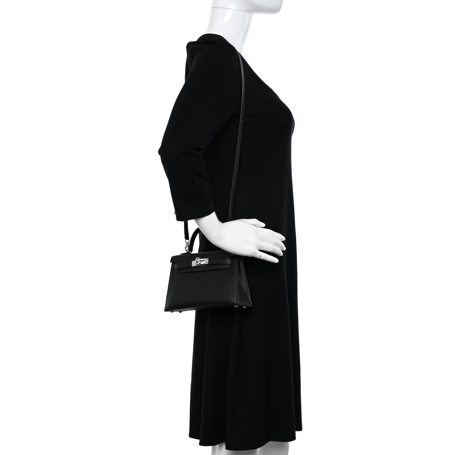 Hermes Epsom Mini Kelly Sellier 20 Black 2 of 12