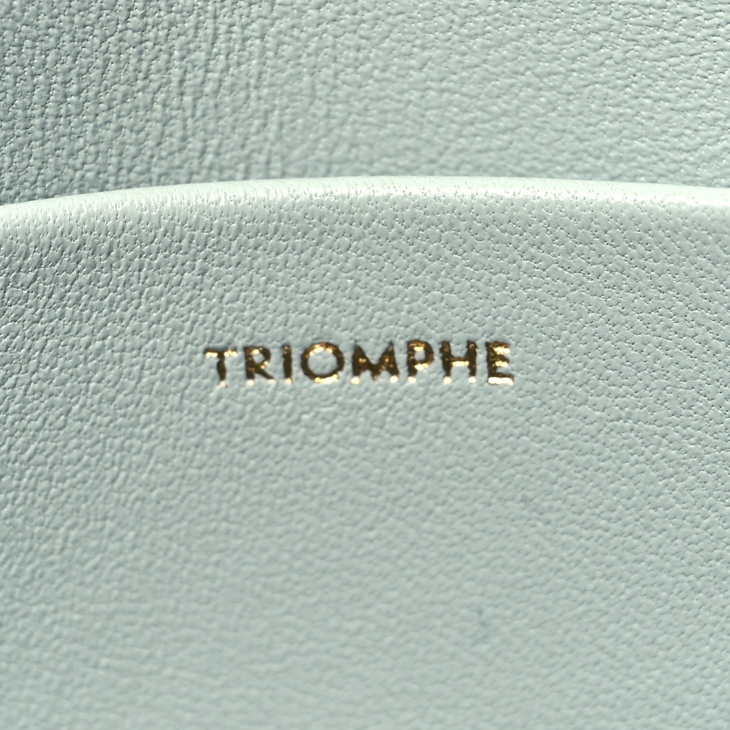 Shiny Calfskin Triomphe Shoulder Bag Soft Blue