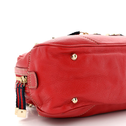 Gucci Goatskin Small Capri Bowler Red 9 of 10