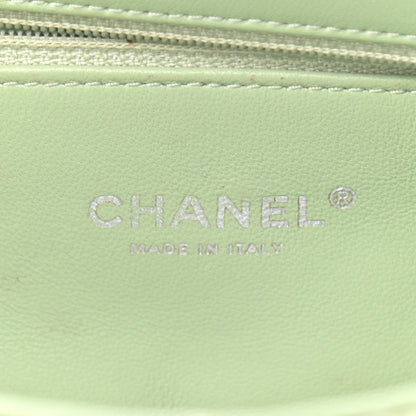 Chanel Sequin Mini Waterfall Flap Green Light Green Yellow 6 of 16