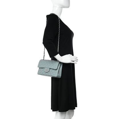 Chanel Caviar Quilted Small Double Flap Light Blue 2 of 10