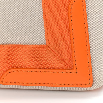 Balenciaga Cotton Canvas Calfskin S Navy Cabas Orange 14 of 14