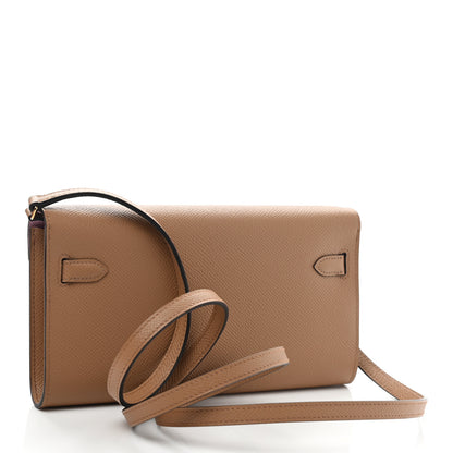 Hermes Epsom Verso Kelly Wallet To Go Chai Mauve Sylvestre 2 of 6