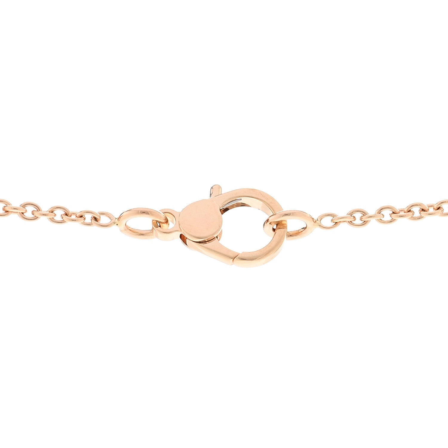 Hermes 18K Rose Gold Diamond Finesse Pendant Necklace 5 of 6