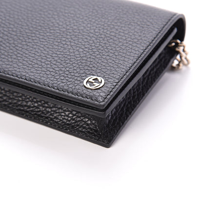 Gucci Dollar Calfskin Medium Betty Chain Wallet Black 7 of 7