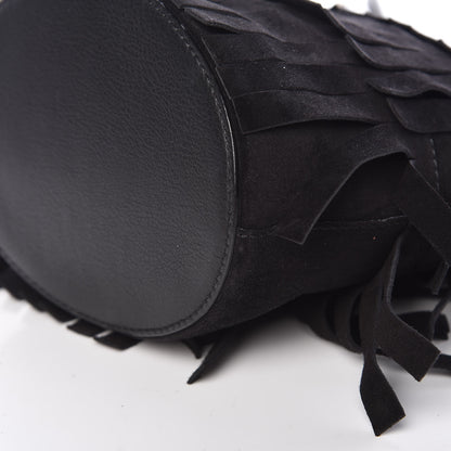 Burberry Suede Fringe Mini Bucket Bag Black 9 of 10