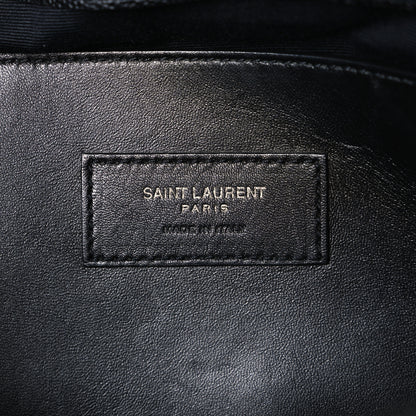 Saint Laurent Grain De Poudre Medium West Hollywood Monogram Fold-Over Black 8 of 17