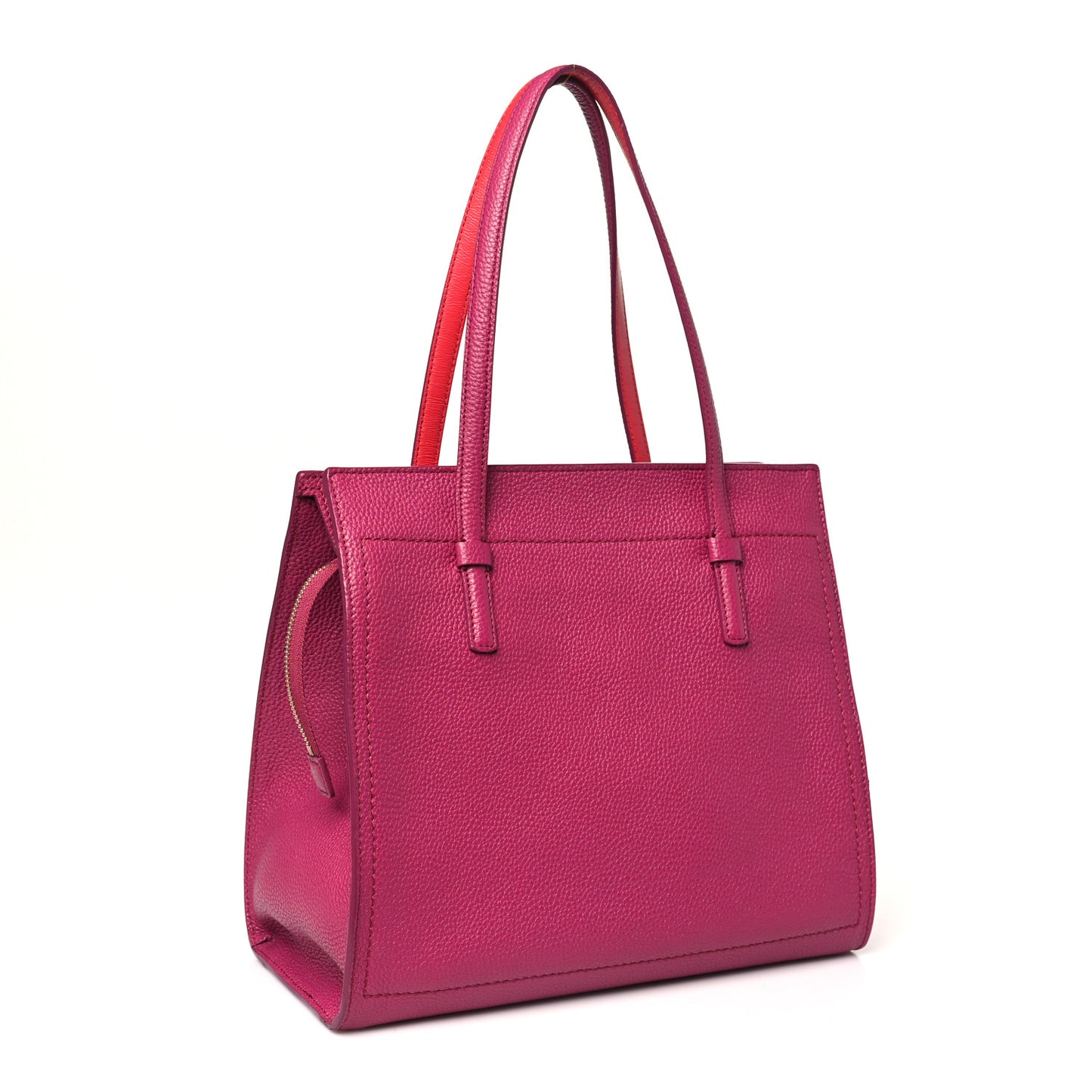 Calfskin Double Handle Medium Amy Tote Sangria Pamplona