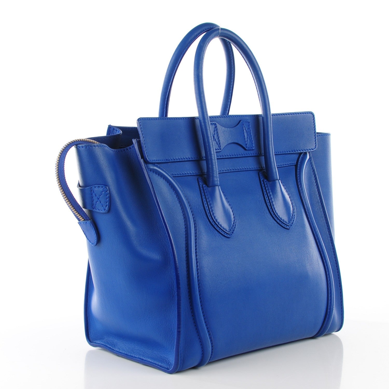 Celine Smooth Calfskin Mini Luggage Electric Blue 3 of 11