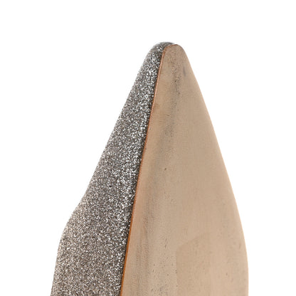 Jimmy Choo Glitter Romy 100 Pumps 37.5 Platinum Ice 9 of 10