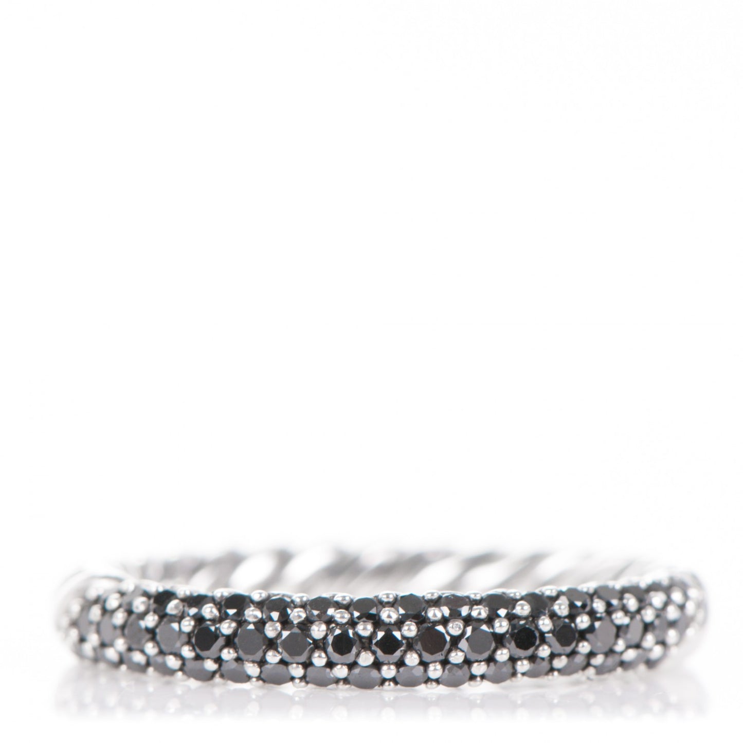 Sterling Silver Black Diamond 3mm Midnight Melange Band Ring 53 6.5
