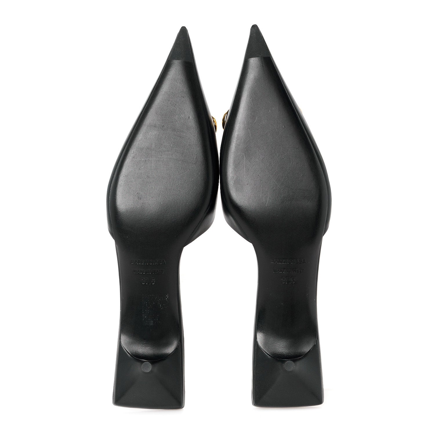 Balenciaga Soft Nappa BB Square Knife Pointed Toe 40mm Mules 37.5 Black 5 of 9