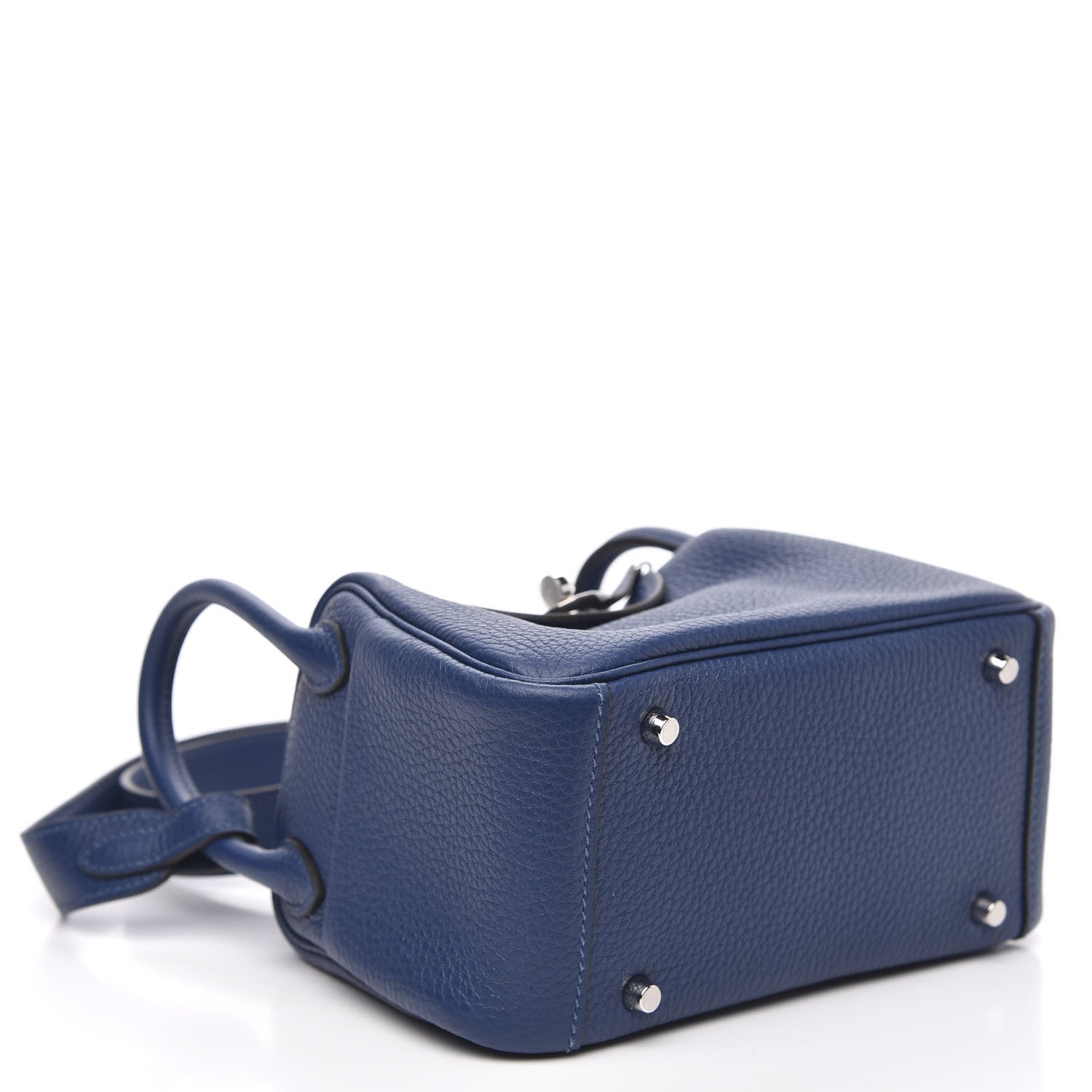 Hermes Taurillon Clemence Mini Lindy 20 Deep Bleu 4 of 9