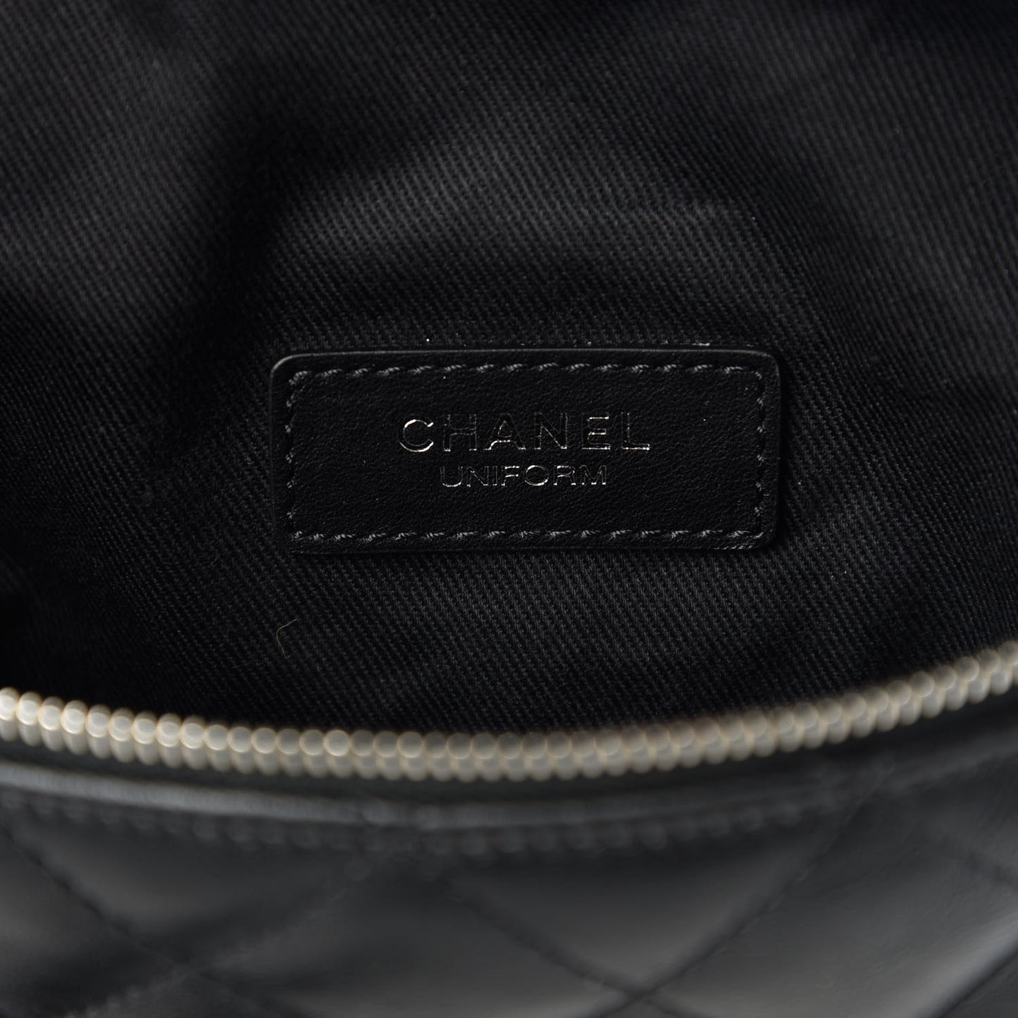 Calfskin Quilted Waist Belt Bag Black